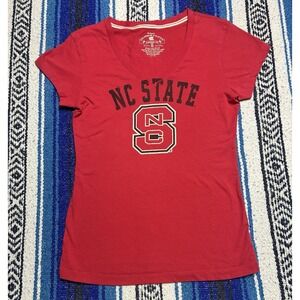 NC State Wolfpack T Shirt Women's Medium Red Colosseum Athletics NCAA